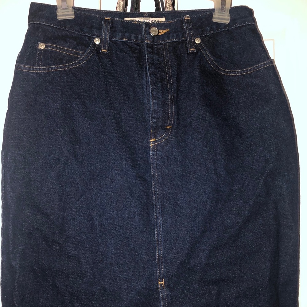 High Rise Jean Skirt